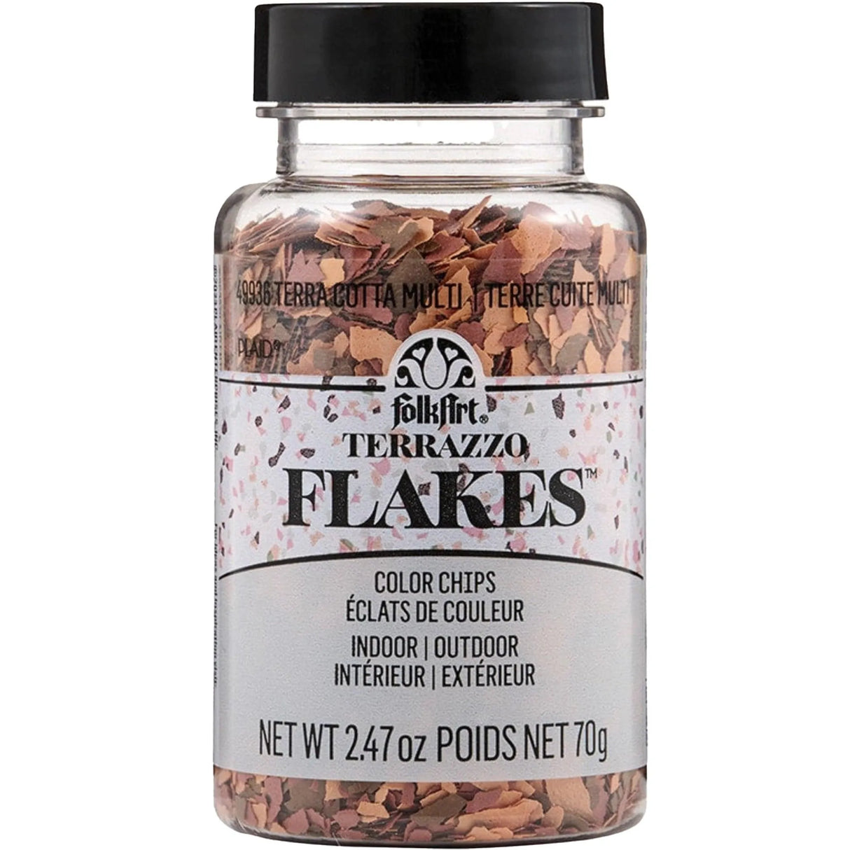 FolkArt Terrazzo Flakes - Terra Cotta Multi (2.47 oz Bottle)
