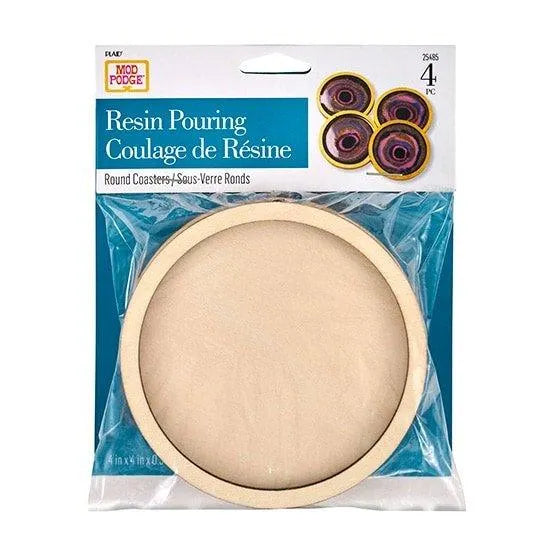 Round Wood Coaster Set (4 Set - 4")