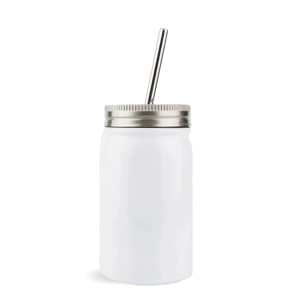 16.5 oz Stainless Steel Mason Jar - Glossy White