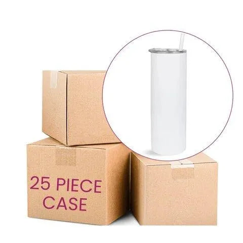 20 oz Tall Skinny Tumbler Glossy - White