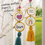 Bark Wood Slice Ornaments  (4 Set - 2.25" to 2.75")