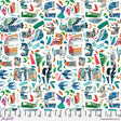 Cotton Print Wild Birds Bright Fabric 44/45"