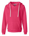 Women's Sueded V-Neck Hooded Sweatshirt