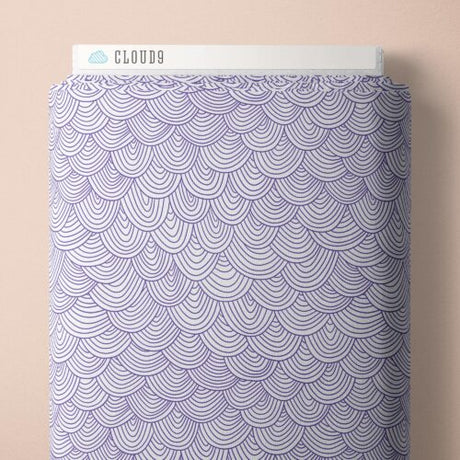 Organic Cotton Quilting Fabric Wildest Dreams Lilac Scallop 44/45"