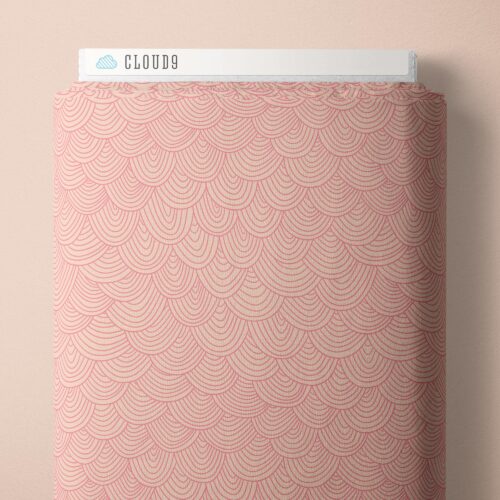Organic Cotton Quilting Fabric Peach Scallop 44/45"