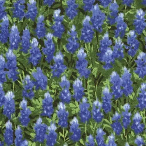Cotton Print Wildflowers Basics Summer Bluebonnet Allover Fabric