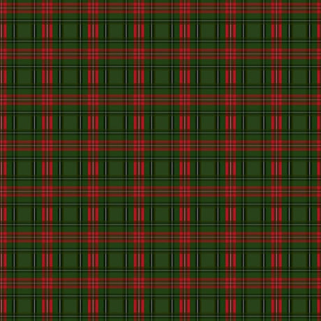 Quilting Cotton Tartan Holiday Plaid Green Christmas Wilmington Prints
