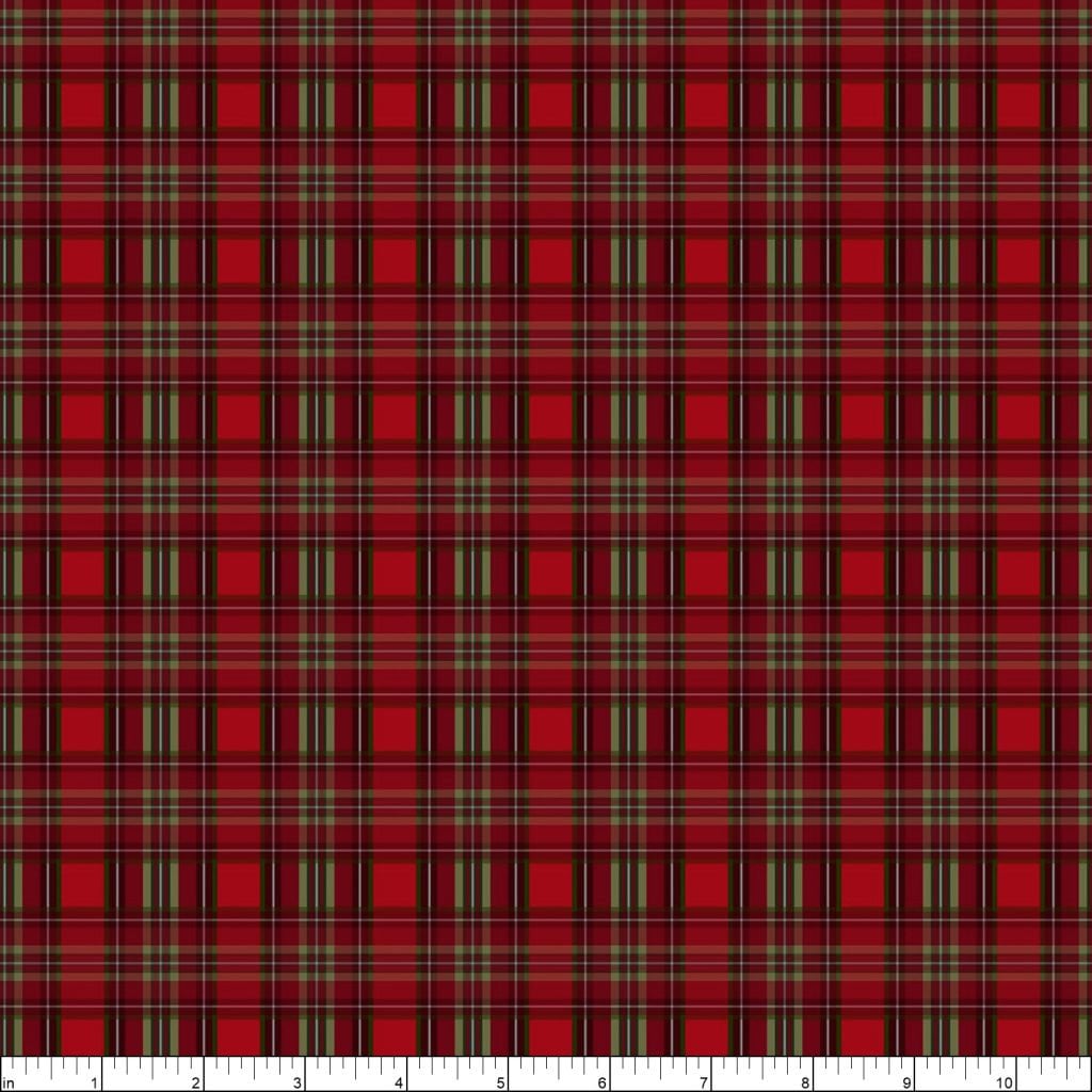 Quilting Cotton Tartan Holiday Plaid Red Wilmington Prints