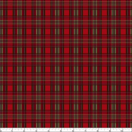 Quilting Cotton Tartan Holiday Plaid Red Wilmington Prints
