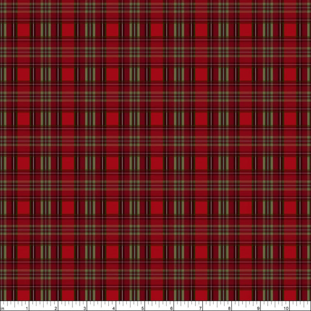Quilting Cotton Tartan Holiday Plaid Red Wilmington Prints