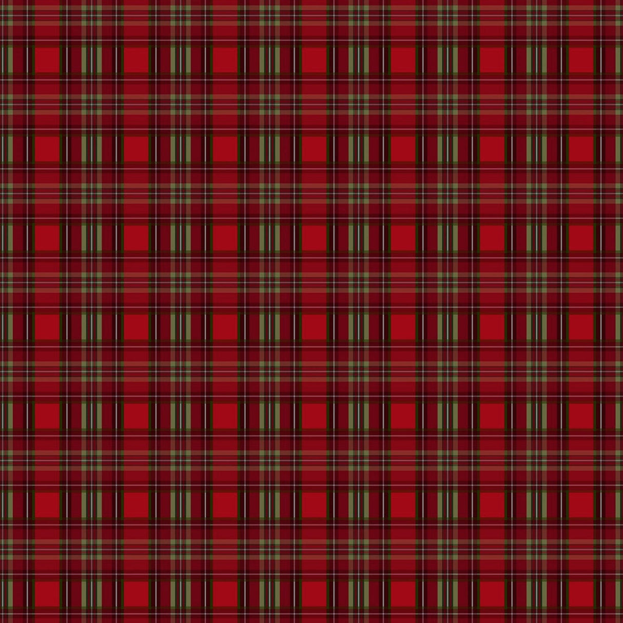 Quilting Cotton Tartan Holiday Plaid Red Wilmington Prints