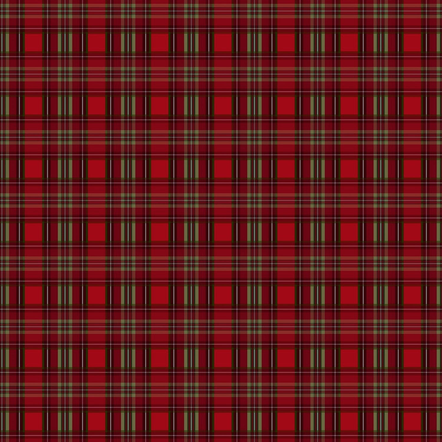 Quilting Cotton Tartan Holiday Plaid Red Wilmington Prints
