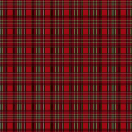 Quilting Cotton Tartan Holiday Plaid Red Wilmington Prints