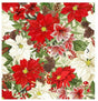 Quilting Cotton Tartan Holiday Poinsettias Cream Wilmington Prints