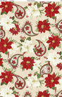 Quilting Cotton Tartan Holiday Paisleys and Florals Allover Cream Wilmington Prints