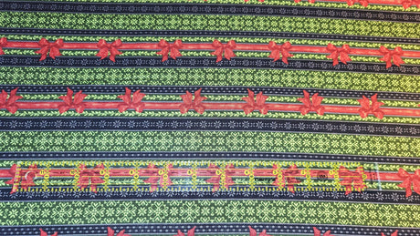 Quilting Cotton Festive Forest Green Ticking Stripe Wilmington Prints