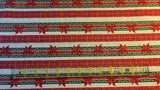 Quilting Cotton Festive Forest Red Ticking Stripe Wilmington Prints