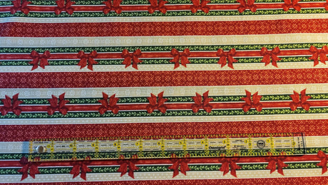 Quilting Cotton Festive Forest Red Ticking Stripe Wilmington Prints