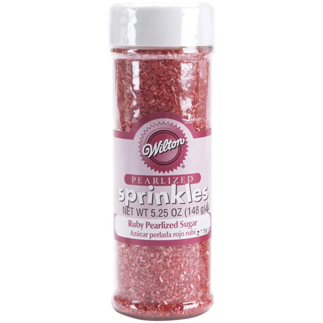 Wilton Pearlized Sugar Food Decorative, Ruby Red
