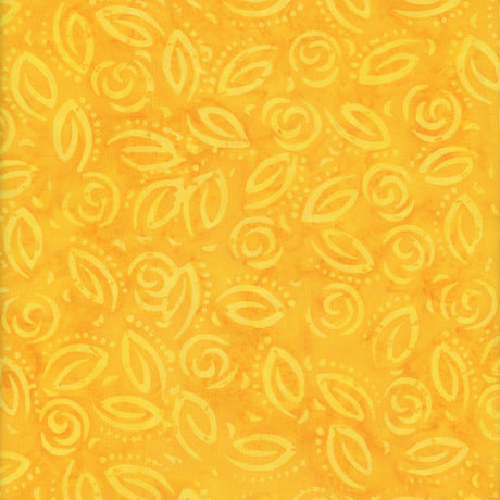 Batik Cotton Orange Blossom Yellow Almonds Windham