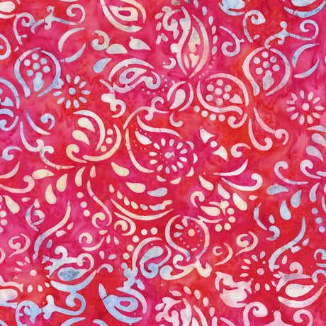 Batik Cotton Coral Reef Bandana Magenta Windham Anthology Batiks by Jacqueline de Jonge