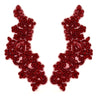 Beaded Floral Lace Applique