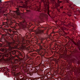 Corded Bridal Lace Embroidered Net Mesh