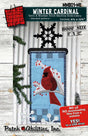 Machine Embroidery Winter Cardinal Wall Hanging