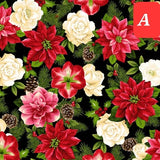 Quilting Cotton Winter Garden Christmas Henry Glass