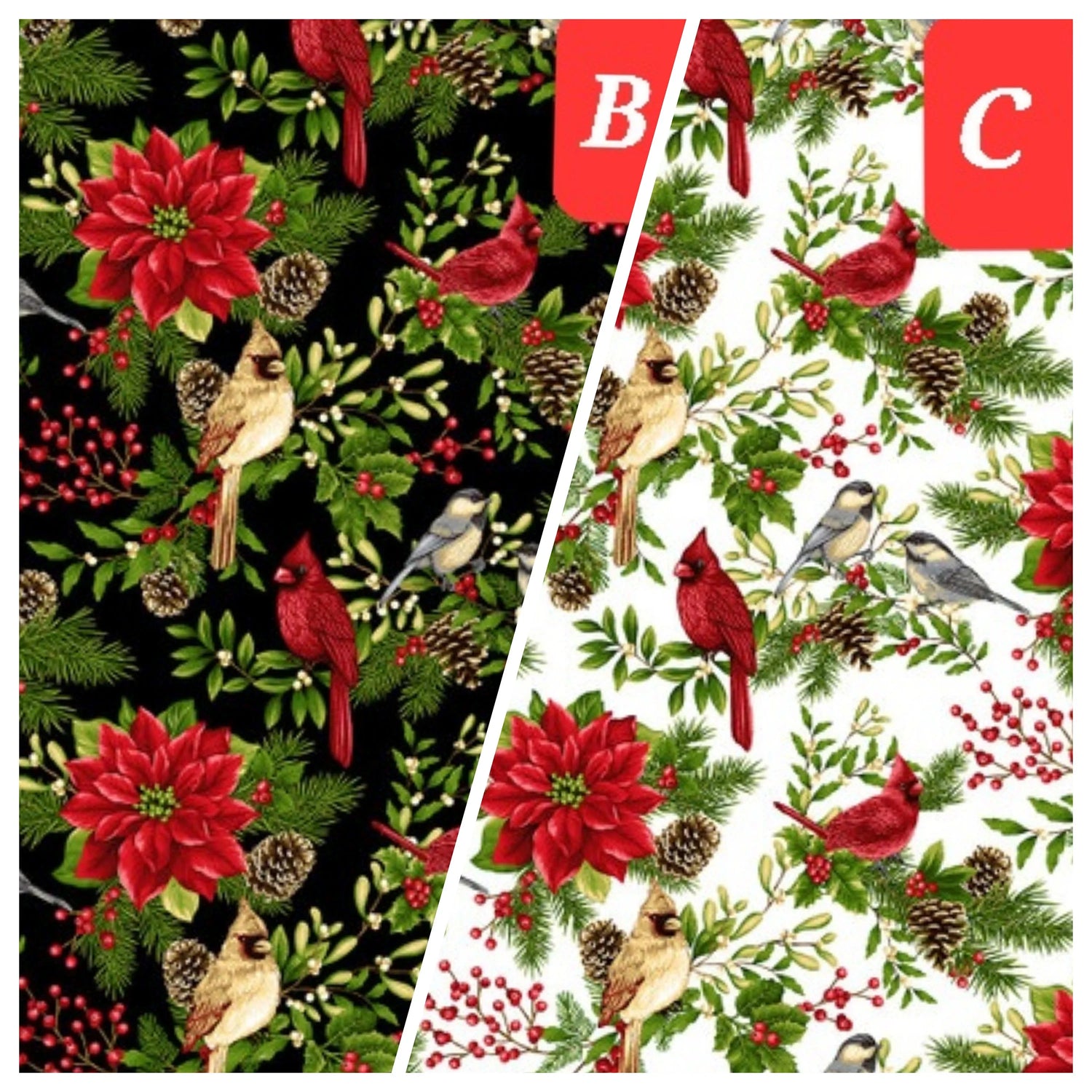 Quilting Cotton Winter Garden Christmas Henry Glass