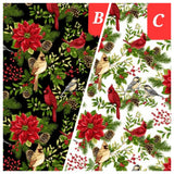 Quilting Cotton Winter Garden Christmas Henry Glass
