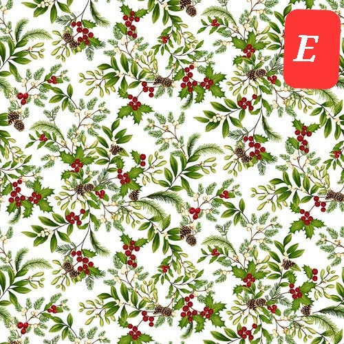 Quilting Cotton Winter Garden Christmas Henry Glass