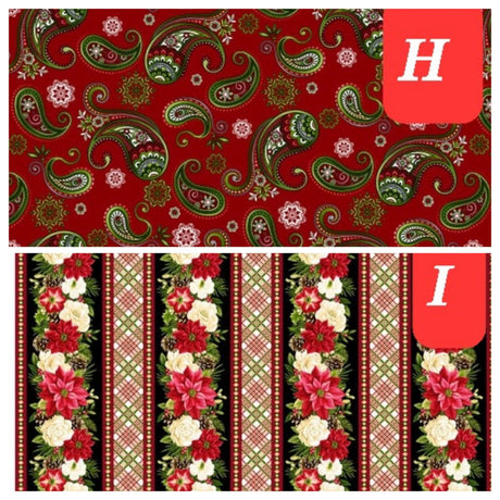Quilting Cotton Winter Garden Christmas Henry Glass