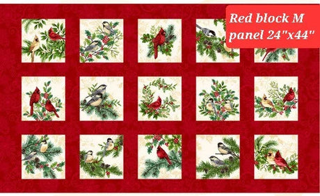 Quilting Cotton Winter Garden Christmas Henry Glass