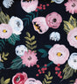 Quilting Cotton Wispy Rose and Mum on Navy Windham Fabrics
