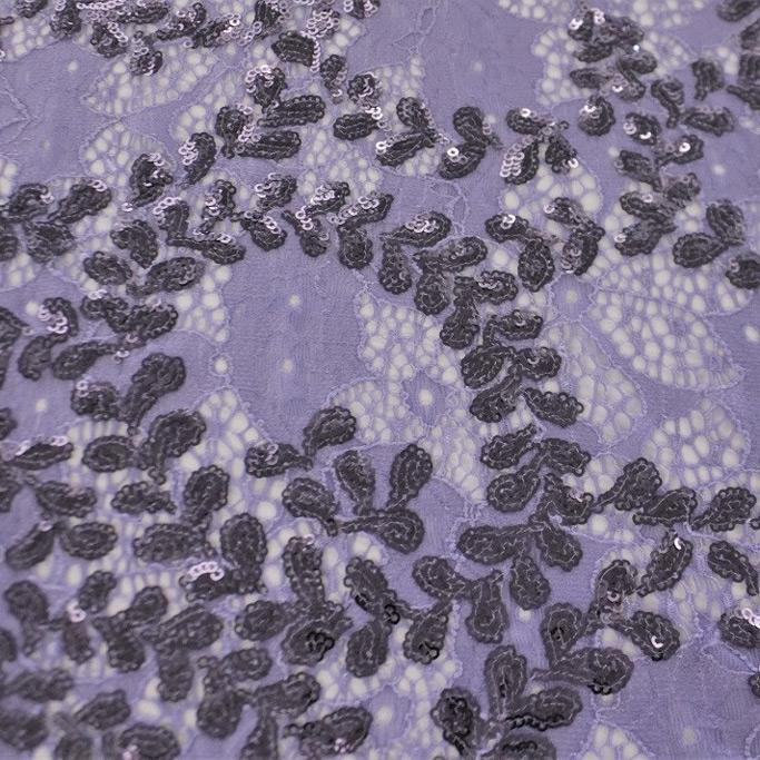 Stretch Lace Sequin Floral Fabric