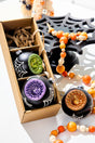 3" Glass Spooky Reflector Ornament Box - Set of 3