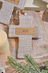 6" Wooden Cross Ornament