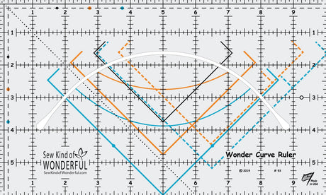 Wonder Curve Ruler 6in x 10in Clear Plastic Piecing Ruler