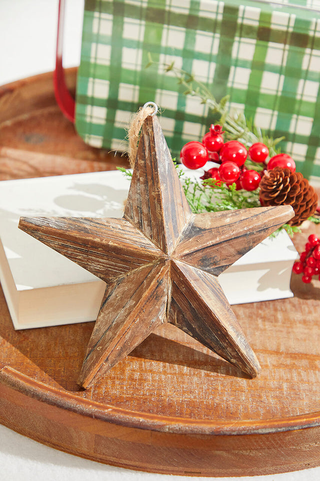 8" Dimensional Wooden Christmas Star
