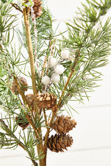 30" Pine Leaf Berry Spray