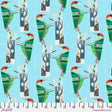 Cotton Fabric Woodpecker Sky Blue 44/45"
