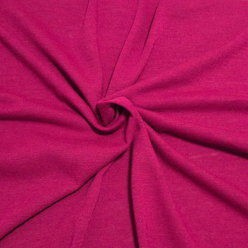 Wool Blend Jersey Knit Hot Pink