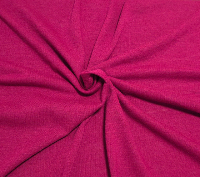 Wool Blend Jersey Knit Hot Pink