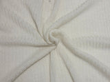 Ribbed Sweater Knit Wool Blend Ivory