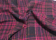 Plaid Wool Acrylic Magenta Woven Fabric