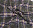 Plaid Wool Acrylic Olive with Stripes