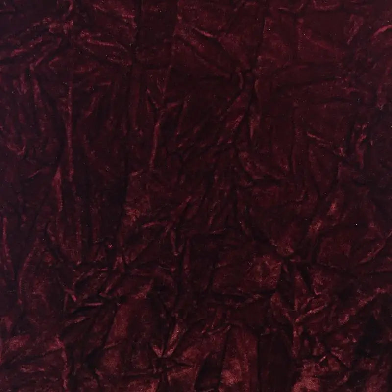 Burgundy Flocking Crushed Velvet Upholstery Fabric