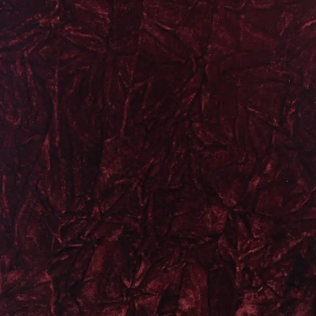 Burgundy Flocking Crushed Velvet Upholstery Fabric