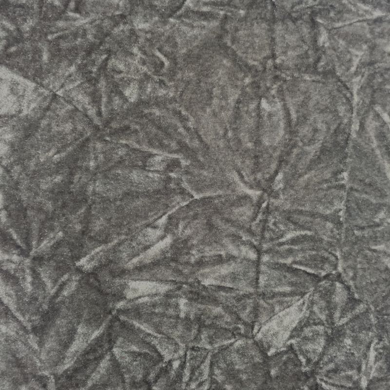Charcoal Flocking Crushed Velvet Upholstery Fabric,